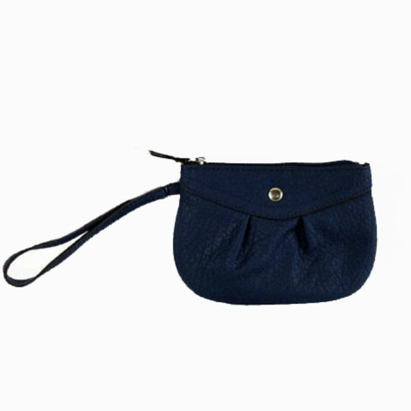 navy wristlet bag